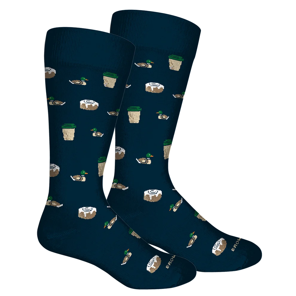 Brown Dog Socks Starducks Crew Socks - Navy