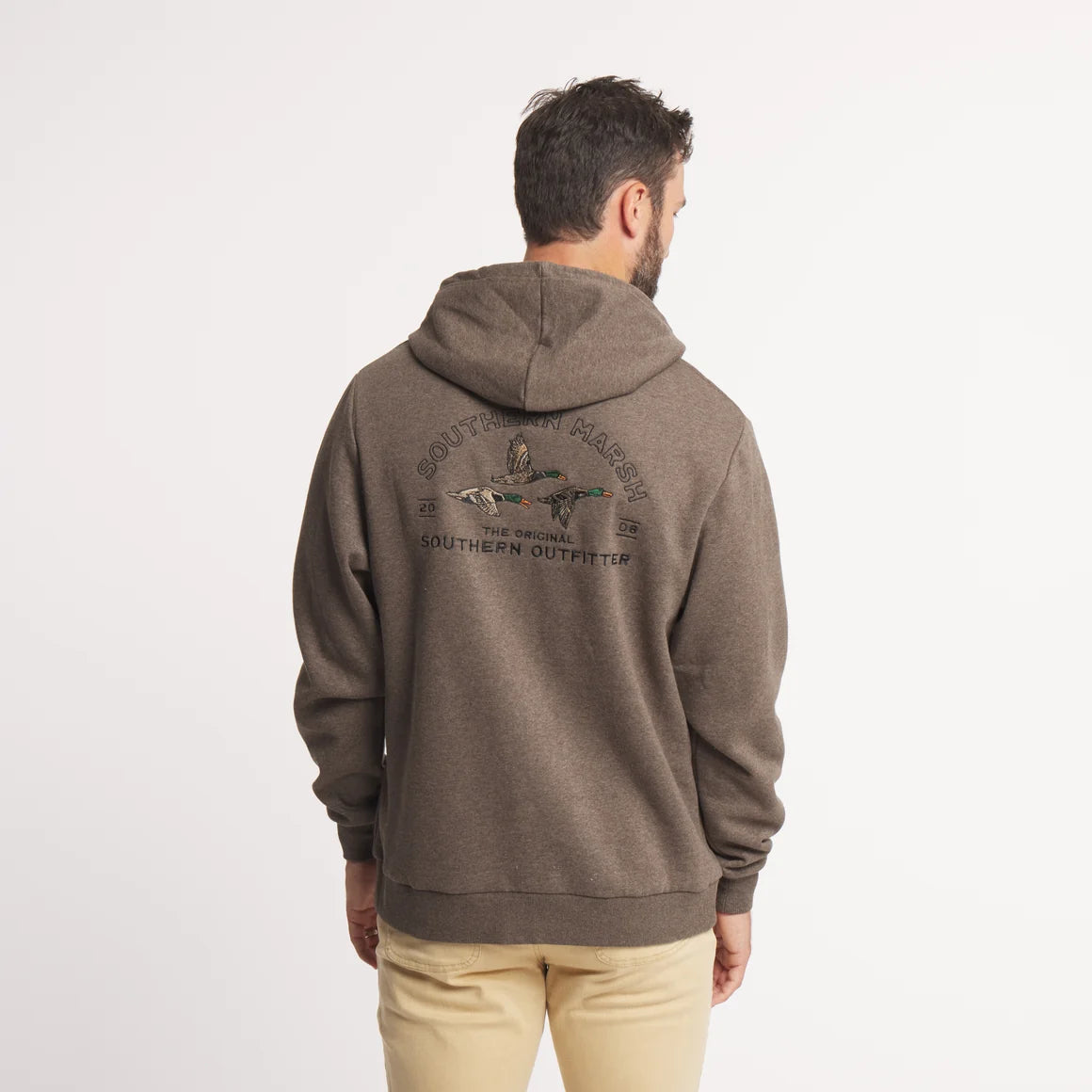 Southern Marsh Men's Searcy Heather Hoodie - Washed Dark Shale