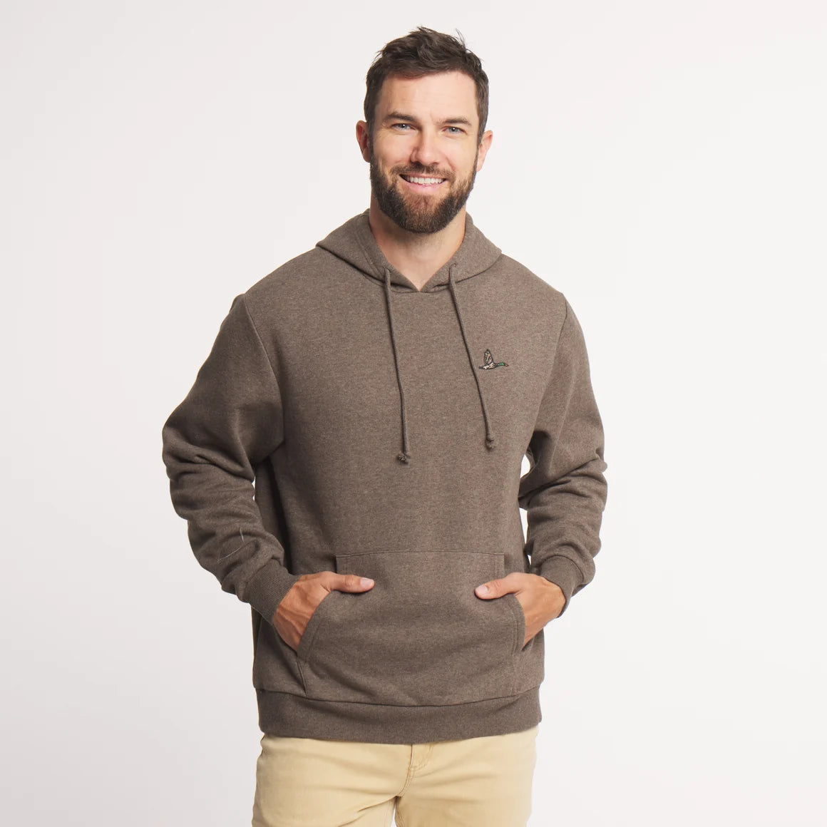 Southern Marsh Men's Searcy Heather Hoodie - Washed Dark Shale