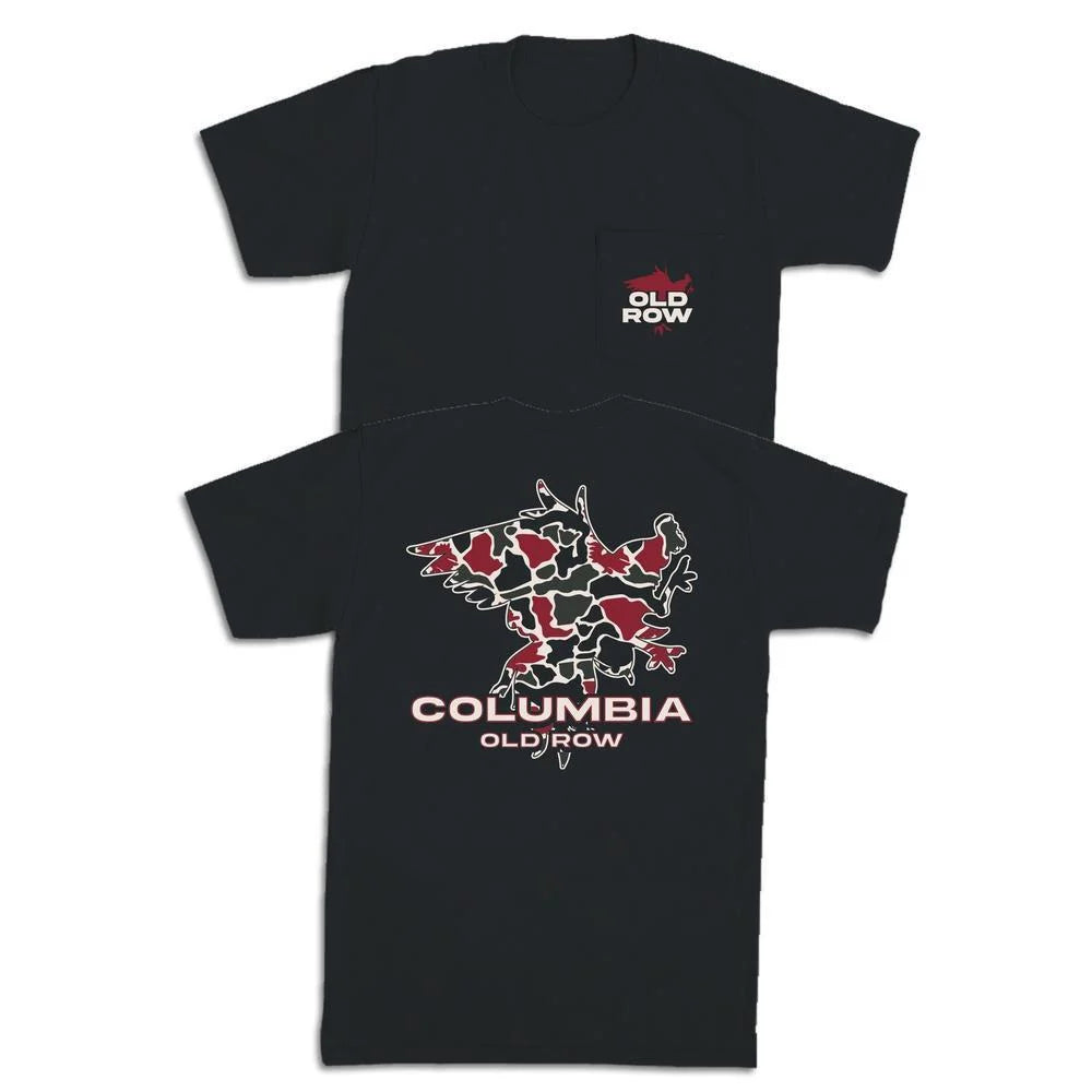 Old Row Men's Columbia Camo Bird Pocket Tee - Black