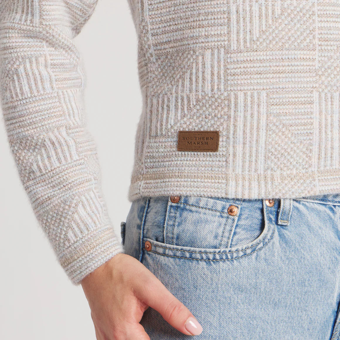 Southern Marsh Women's Southport Isles Pullover - Burnt Taupe Isles