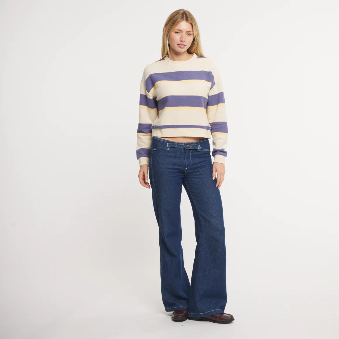 Southern Marsh Women's Sunday Morning Sweater - Mimosa Stripe
