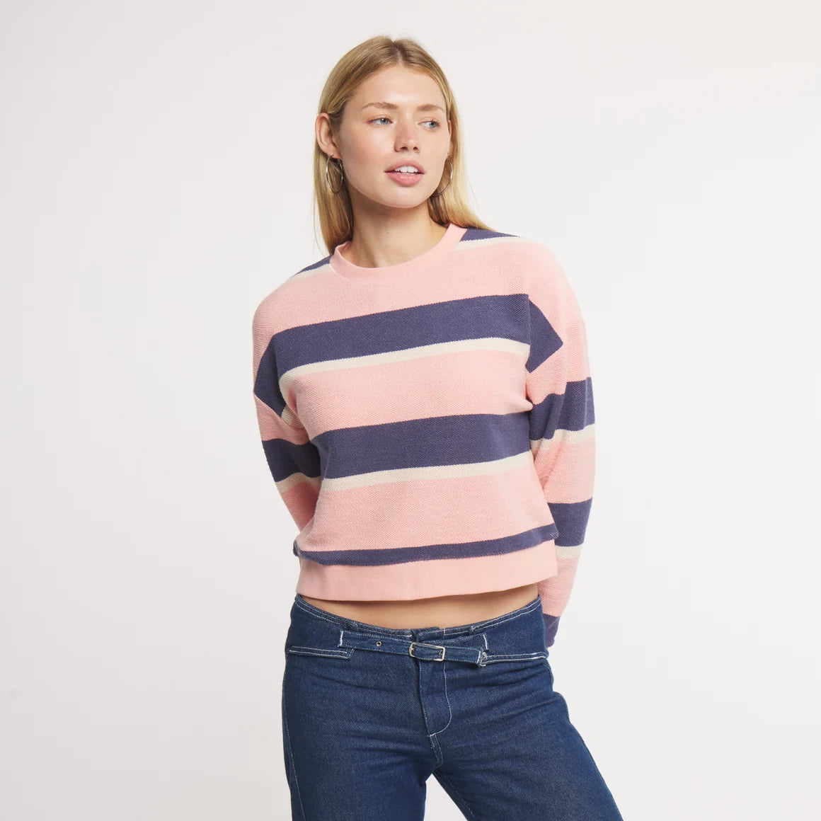 Southern Marsh Women's Sunday Morning Sweater - Mimosa Stripe
