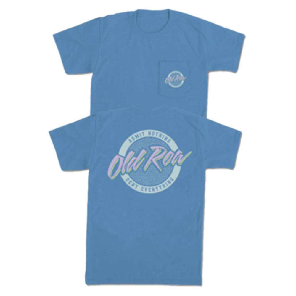 Old Row Men's Circle Logo Pocket T-Shirt - Washed Denim Blue