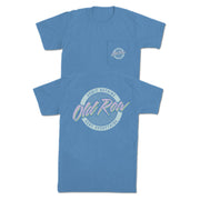 Old Row Men's Circle Logo Pocket T-Shirt - Washed Denim Blue