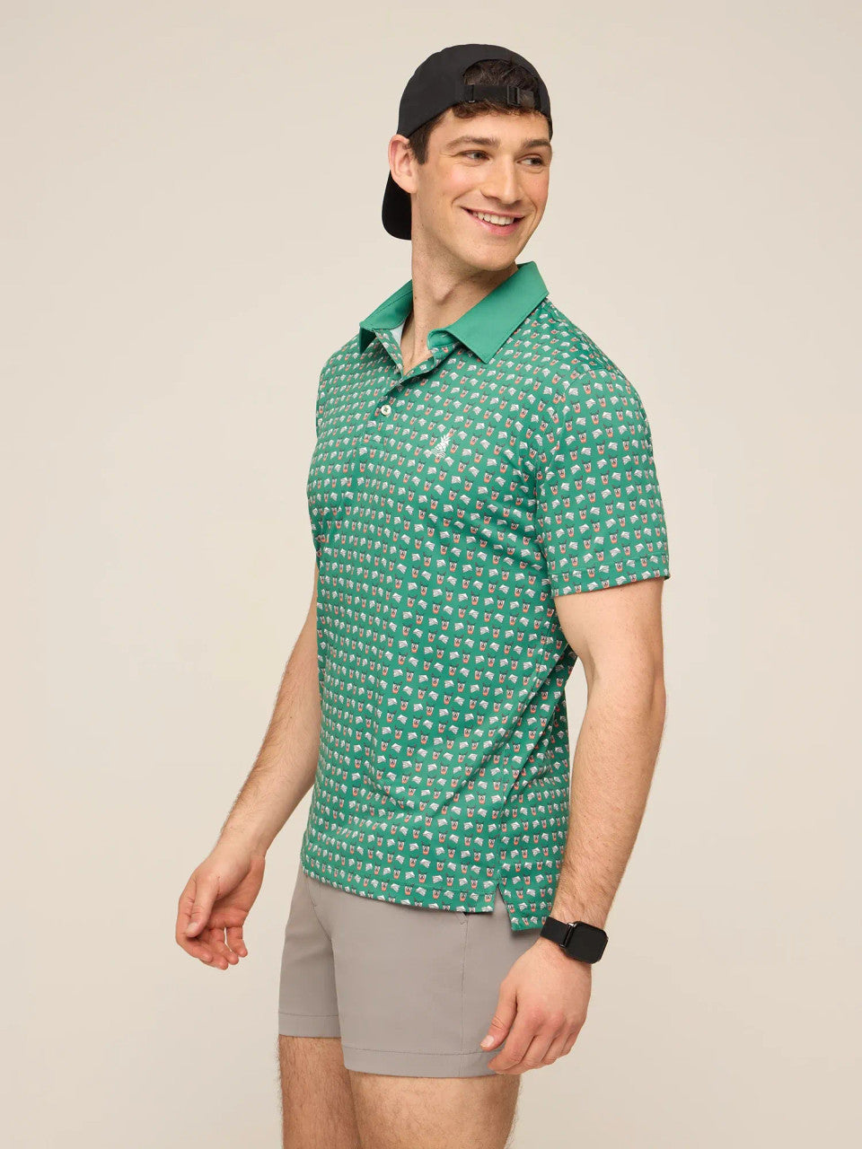 Chubbies Men's The Sandwiches & Swing Polo - Green Snacks