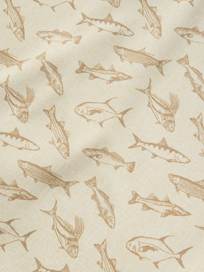 Duck Camp Men's Brrr Performance Shirt Short Sleeve - Sand Dollar Coastal Frenzy