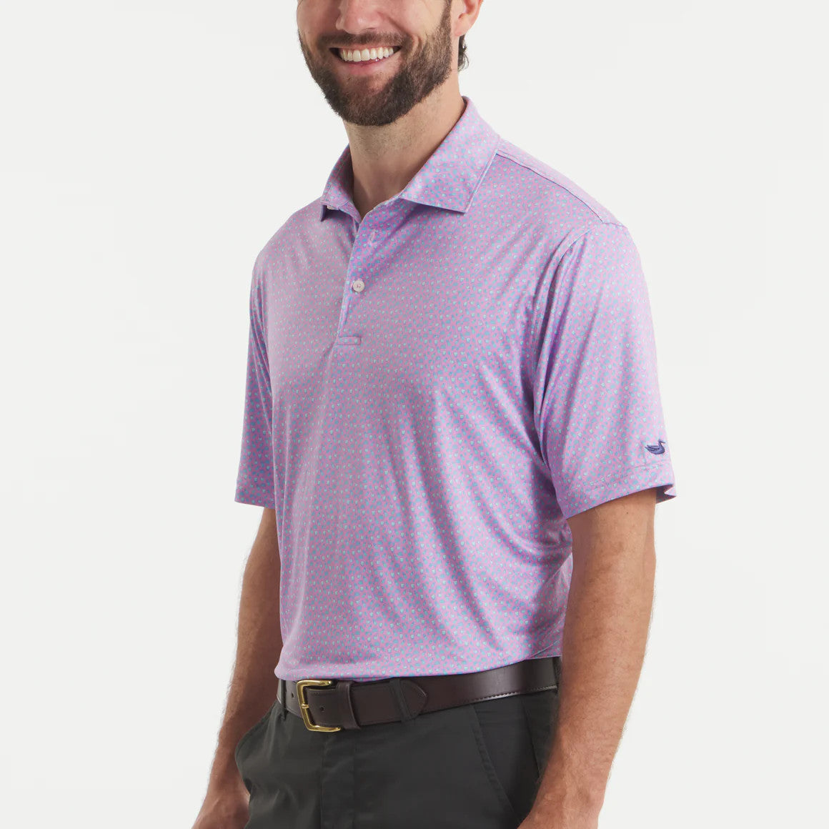 Southern Marsh Flyline Performance Polo Salt & Lime - Pink & Blue Limes