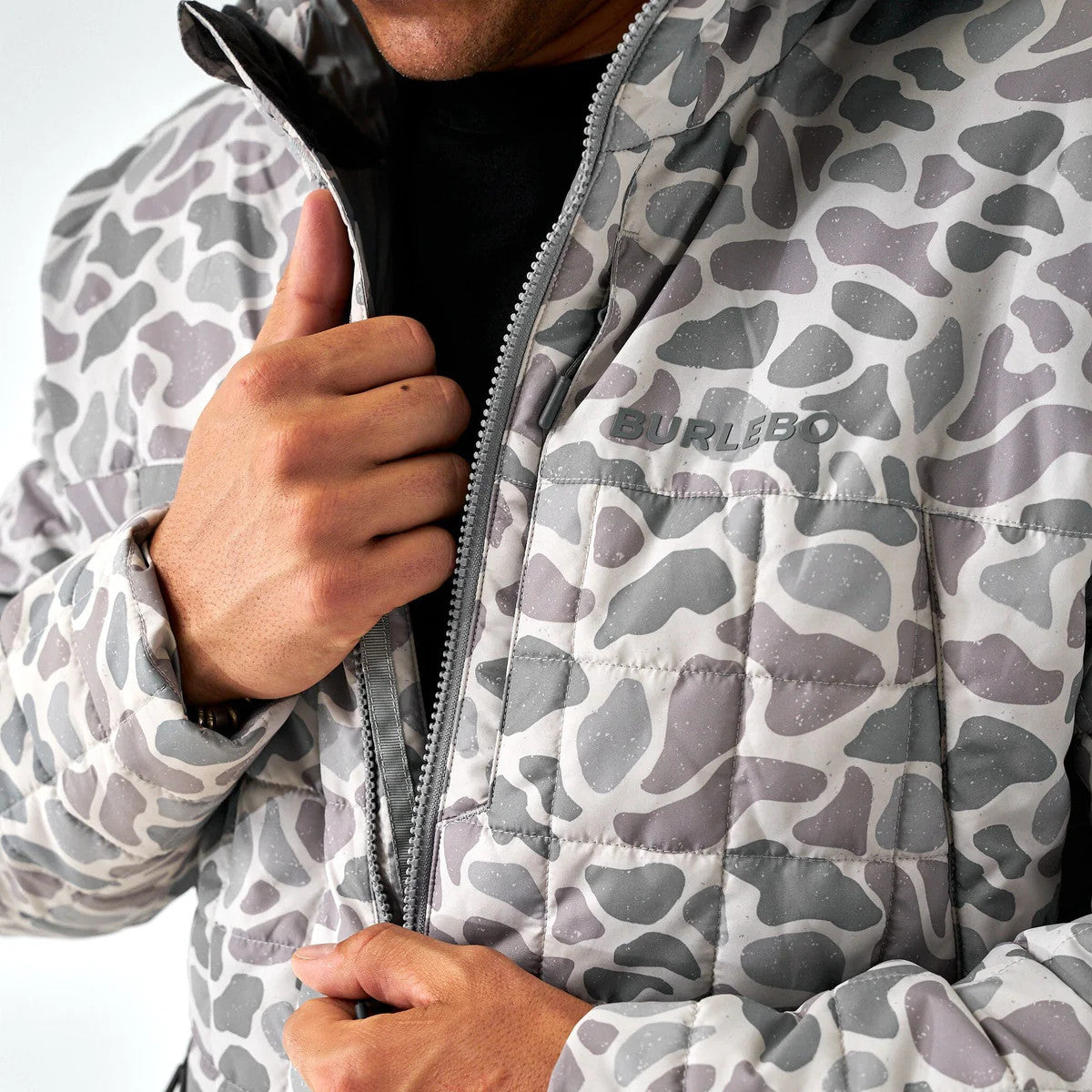Burlebo Men's Puffer Jacket - Classic Deer Camo