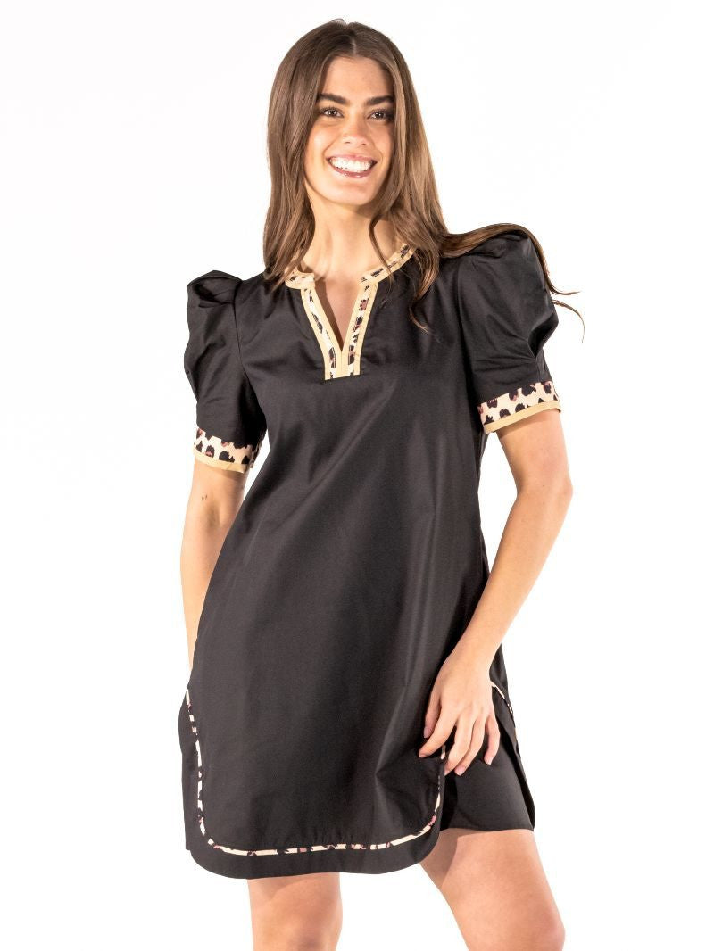 Simply Southern Women's Wild Side Puff Sleeve Dress