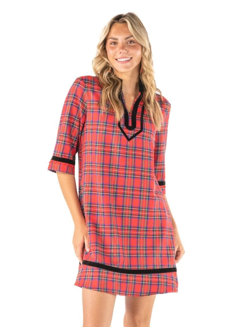 Simply Southern Women's Y-Neck Holiday Dress