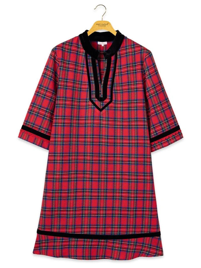 Simply Southern Women's Y-Neck Holiday Dress