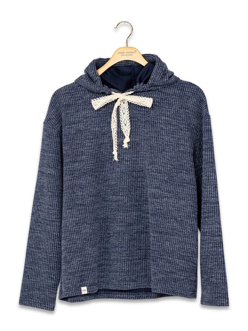 Simply Southern Women's Corded Hoodie - Lace