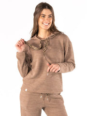 Simply Southern Women's Corded Hoodie - Leopard