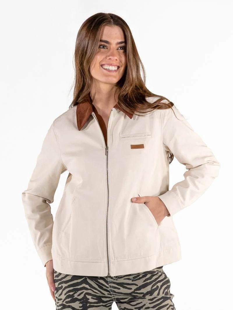 Simply Southern Women's Canvas Jacket - Ivory