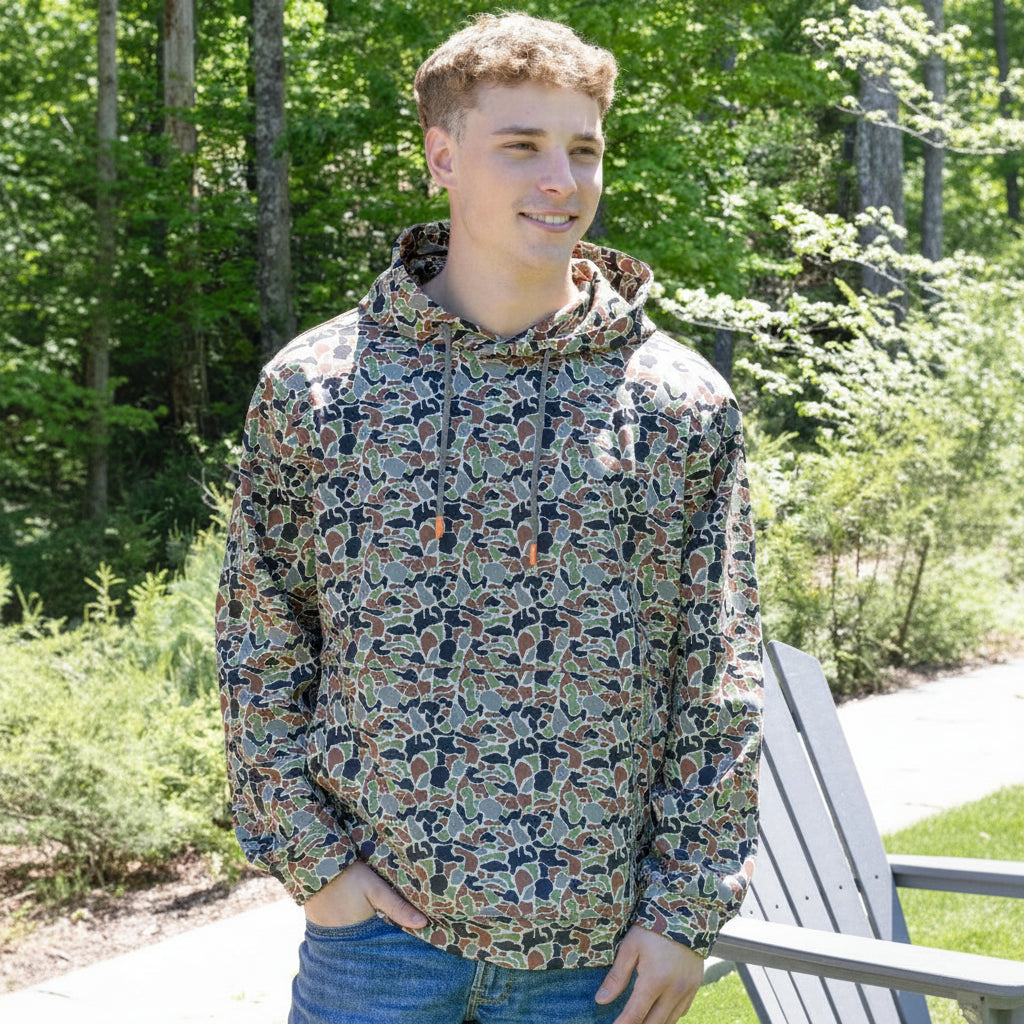 Simply Southern Men's William Duck Camo Performance Hoodie