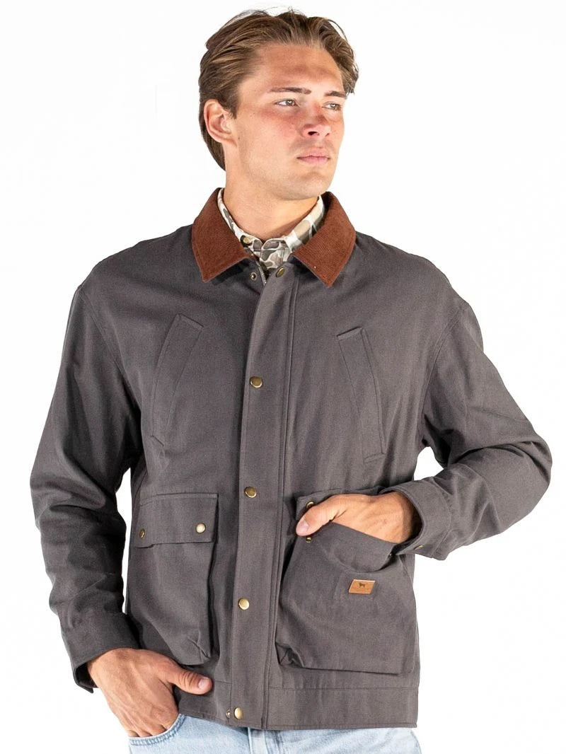 Simply Southern Men's Plaid Lined Jacket - Grey