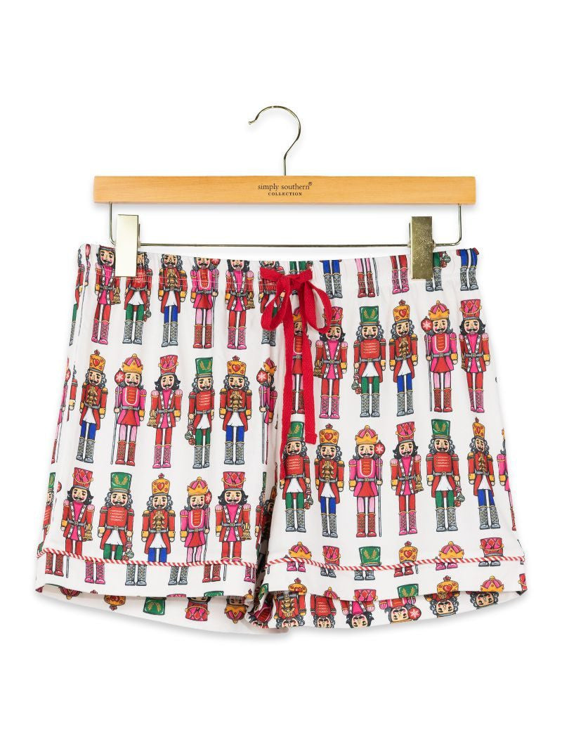 Simply Southern Holiday Nutcracker pajama shorts