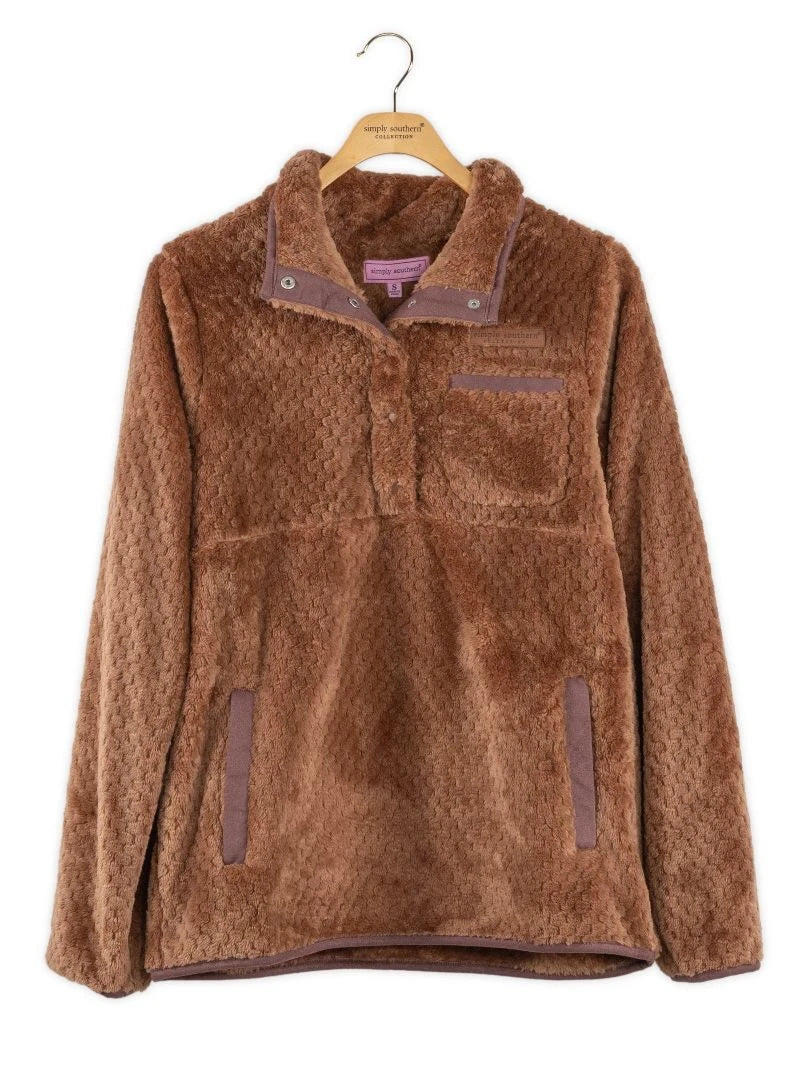 Simply Southern Women's Simply Soft Pullover - Mocha