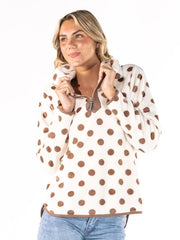 Simply Southern Women's Y-Neck Pullover - Cream