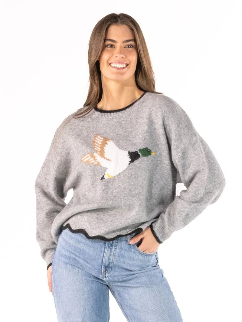 Simply Southern Women's Rosalie Sweater - Duck