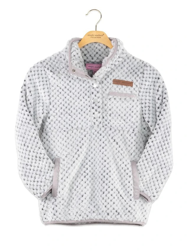 Simply Southern Youth Girls Simply Soft Pullover - Frost