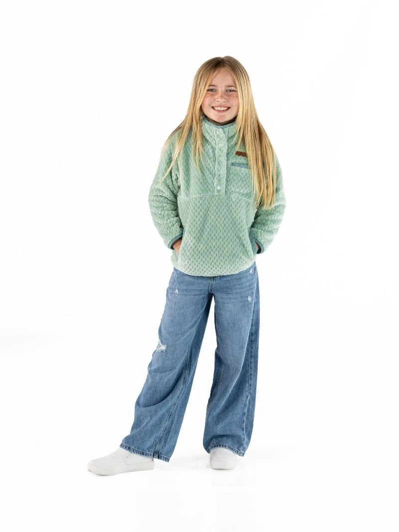 Simply Southern Youth Girls Simply Soft Pullover - Harbor