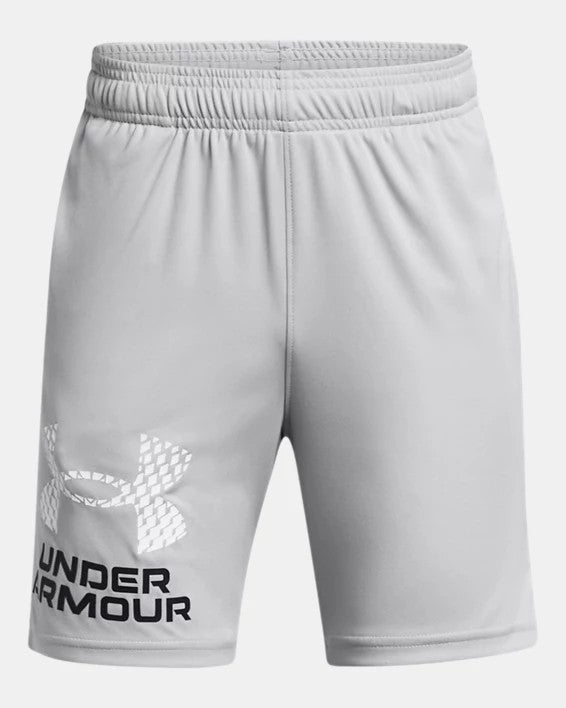 Under Armour Boys' UA Tech Logo Shorts - Mod Grey/White