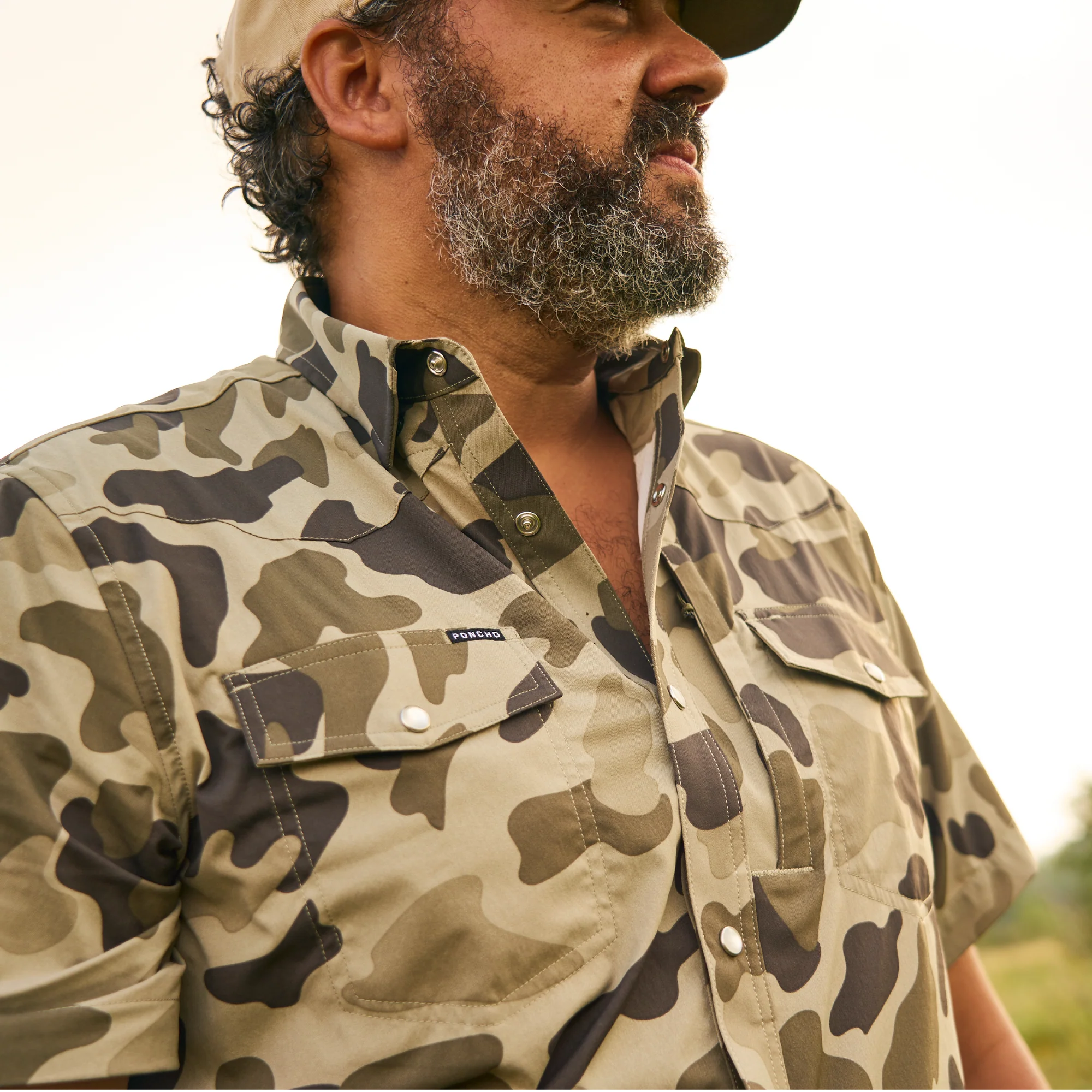 Poncho Men's Western The Pampa - Dark Duck Camo