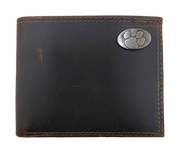 Zep-Pro Crazy Horse Leather Bifold - Clemson
