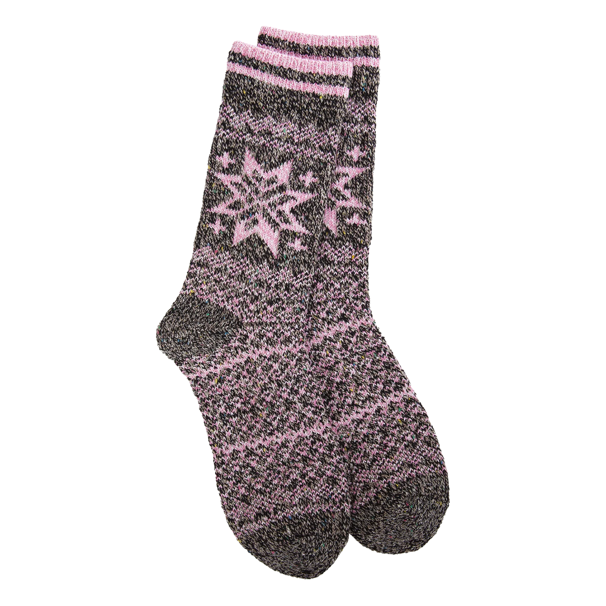 World's Softest Socks Holiday Crew - Pink Confetti