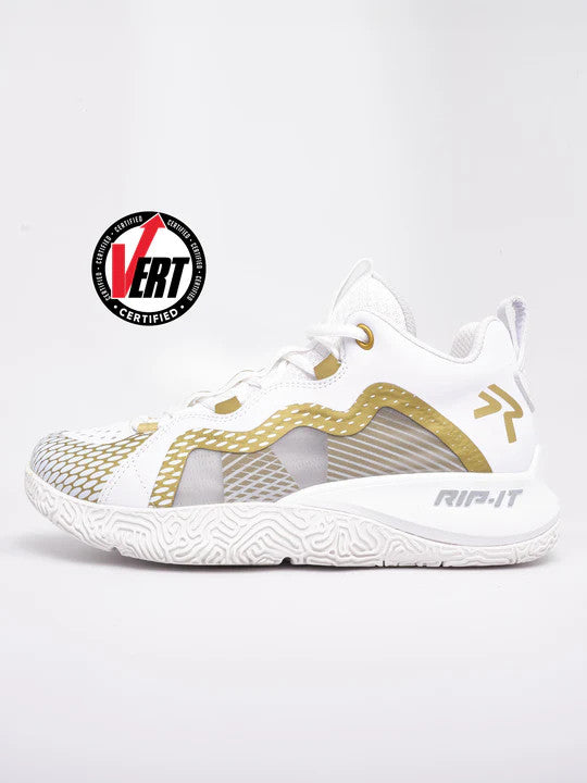 Rip-It Women's SwiftStep Future Volleyball Court Shoe - White/Gold