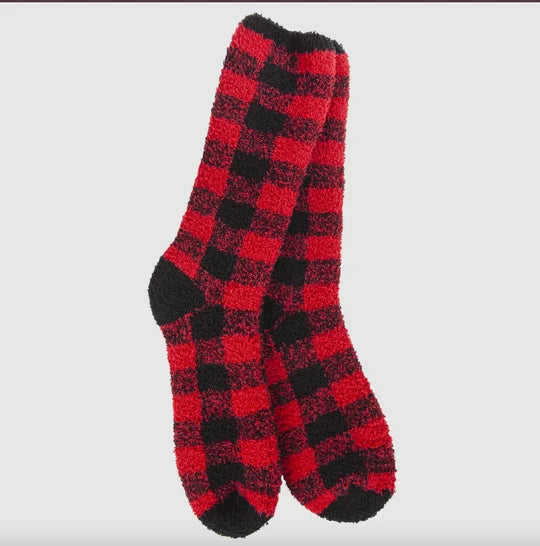 World's Softest Socks 1902 Sleeper Crew - Red/Black