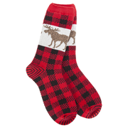 World's Softest Socks Nature Walk Crew Socks - Red
