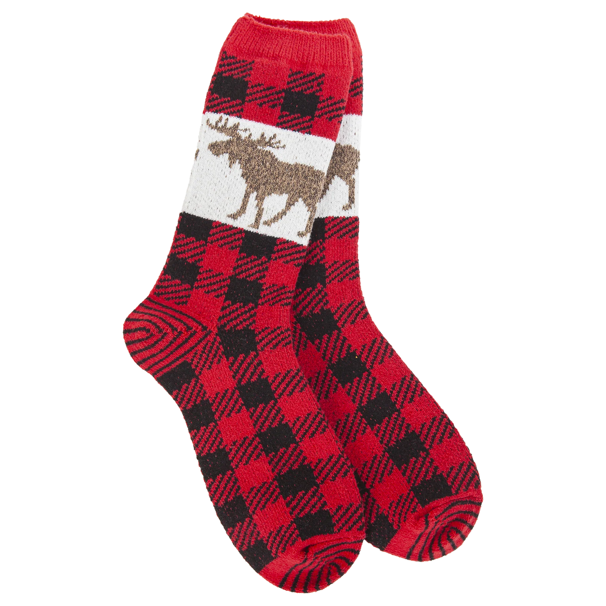 World's Softest Socks Nature Walk Crew Socks - Red