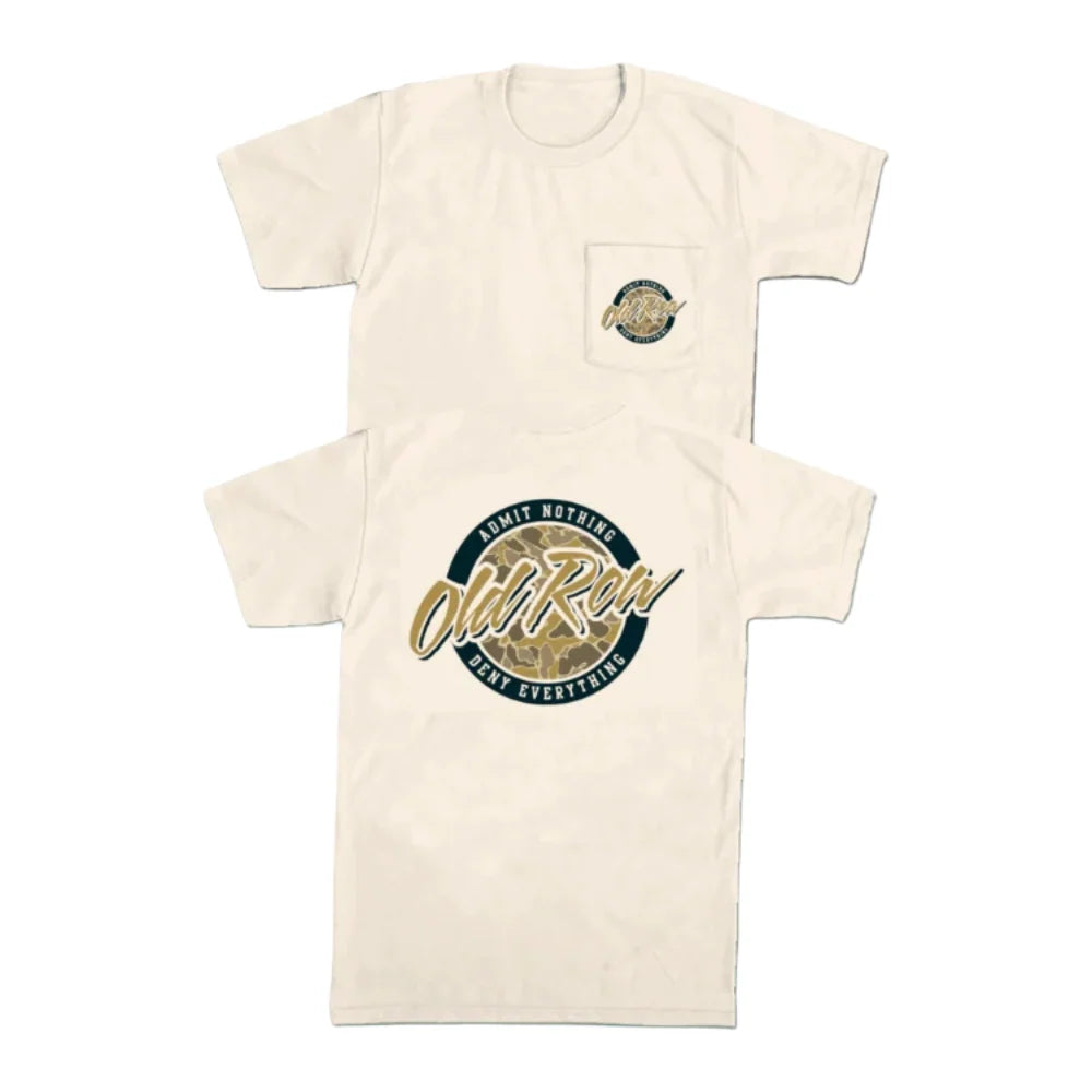 Old Row Men's 80's Camo Circle Pocket Tee - Ivory