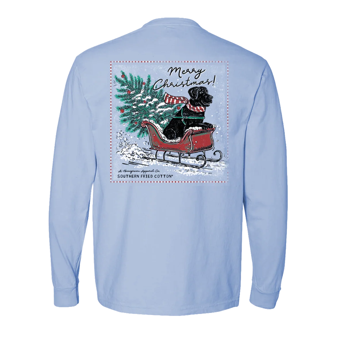 Southern Fried Cotton Men's One Dog Open Sleigh Long Sleeve Tee