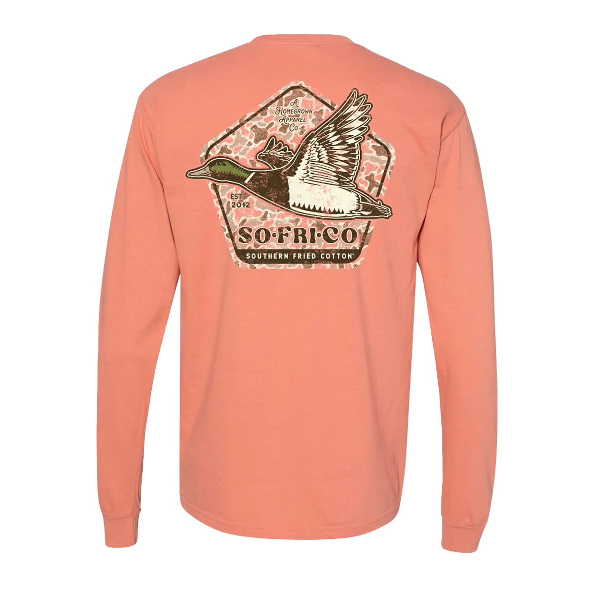 Southern Fried Cotton Men's On the Wing Long Sleeve T-Shirt - Terracotta