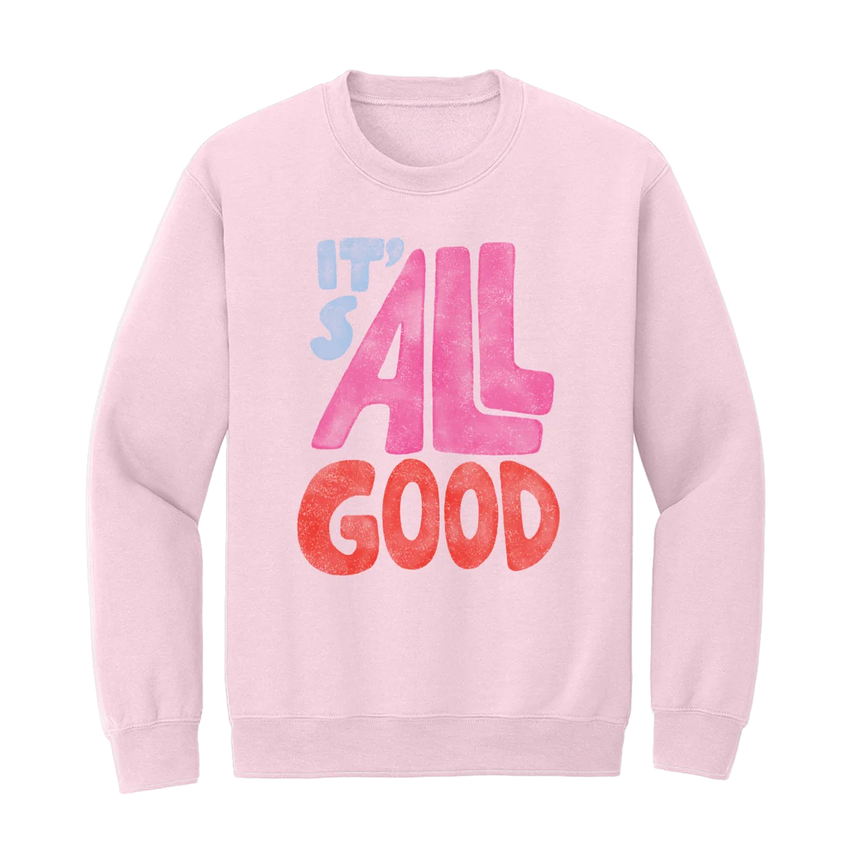 Southern Fried Cotton Women's It's All Good Crew - Light Pink