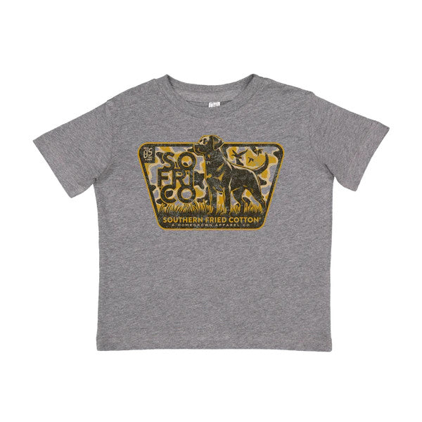 Southern Fried Cotton Toddler Duck Camo Tee - Granite Heather