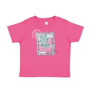 Southern Fried Cotton Toddler Strawberry Stamp Tee - Raspberry