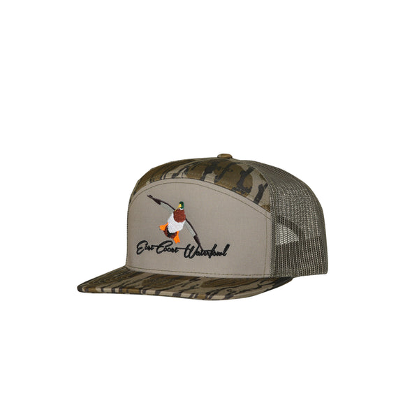 East Coast Waterfowl Embroidered Mallard Logo 7 Panel Hat - Bottomland