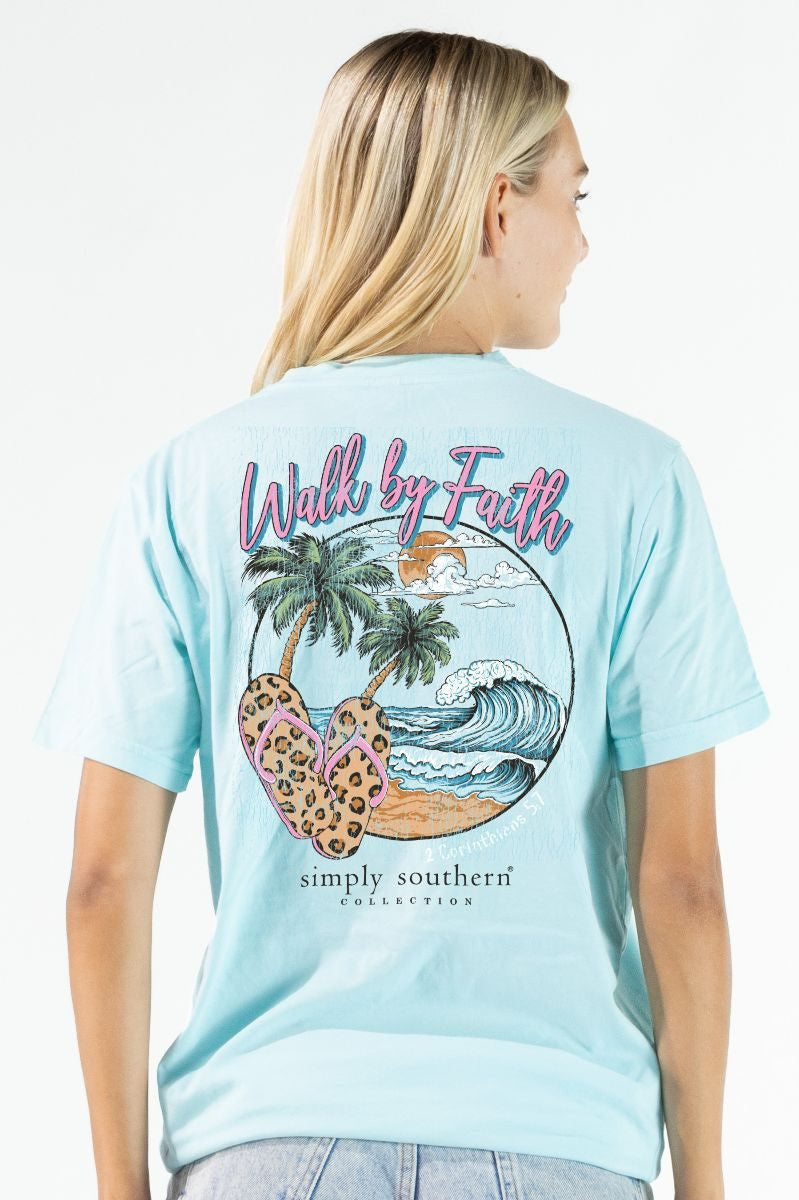 Simply Southern Women's Faith Tee - Agean