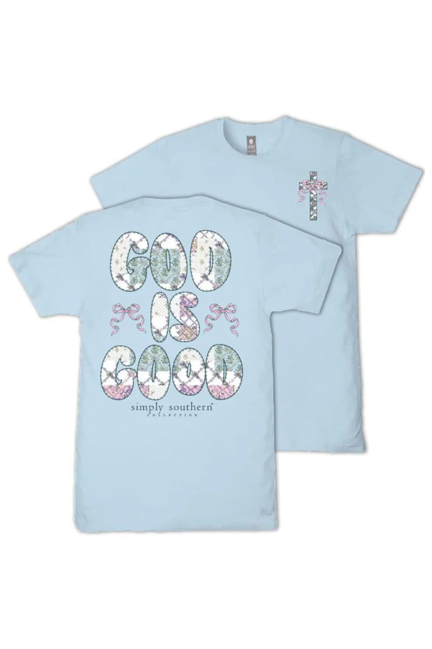 Simply Southern Women's God is Good Tee - Ice
