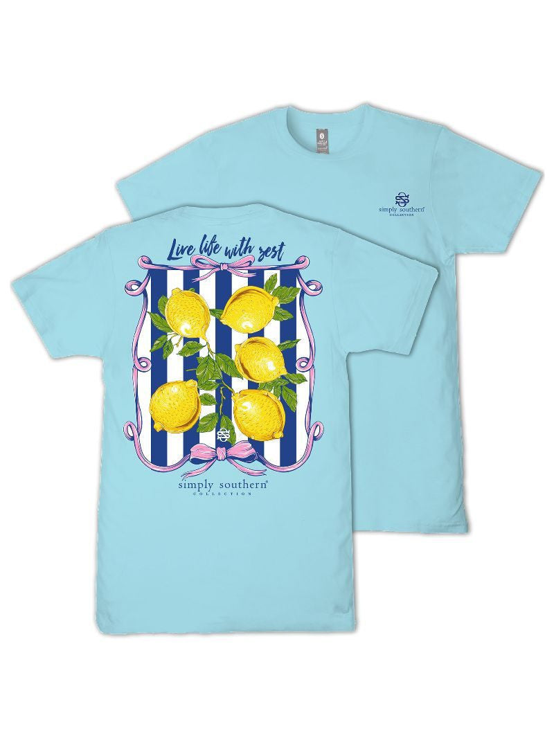 Simply Southern Women's Lemon Tee - Agean