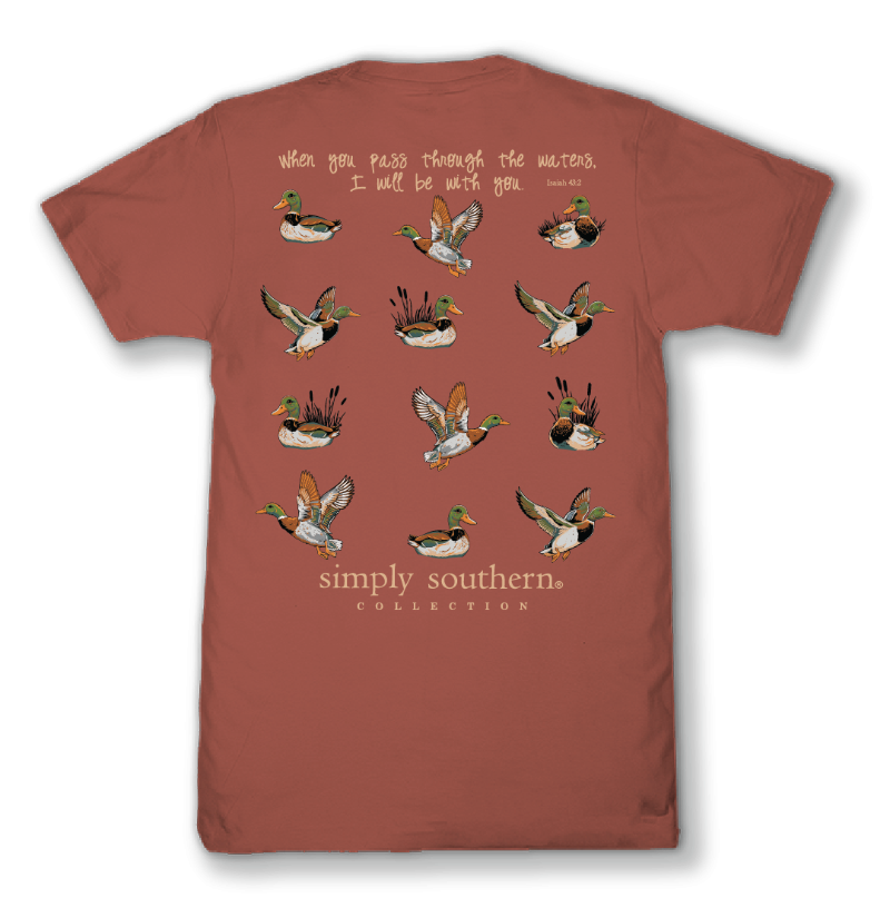 Simply Southern Women's Mallard Tee - Rust