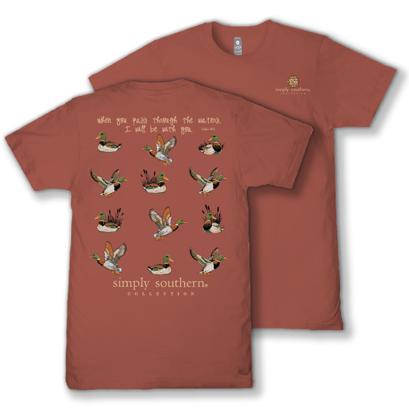 Simply Southern Women's Mallard Tee - Rust