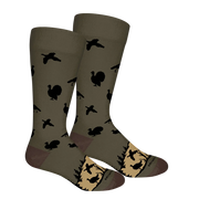 Brown Dog Socks Wild Turkey Crew Socks - Sage