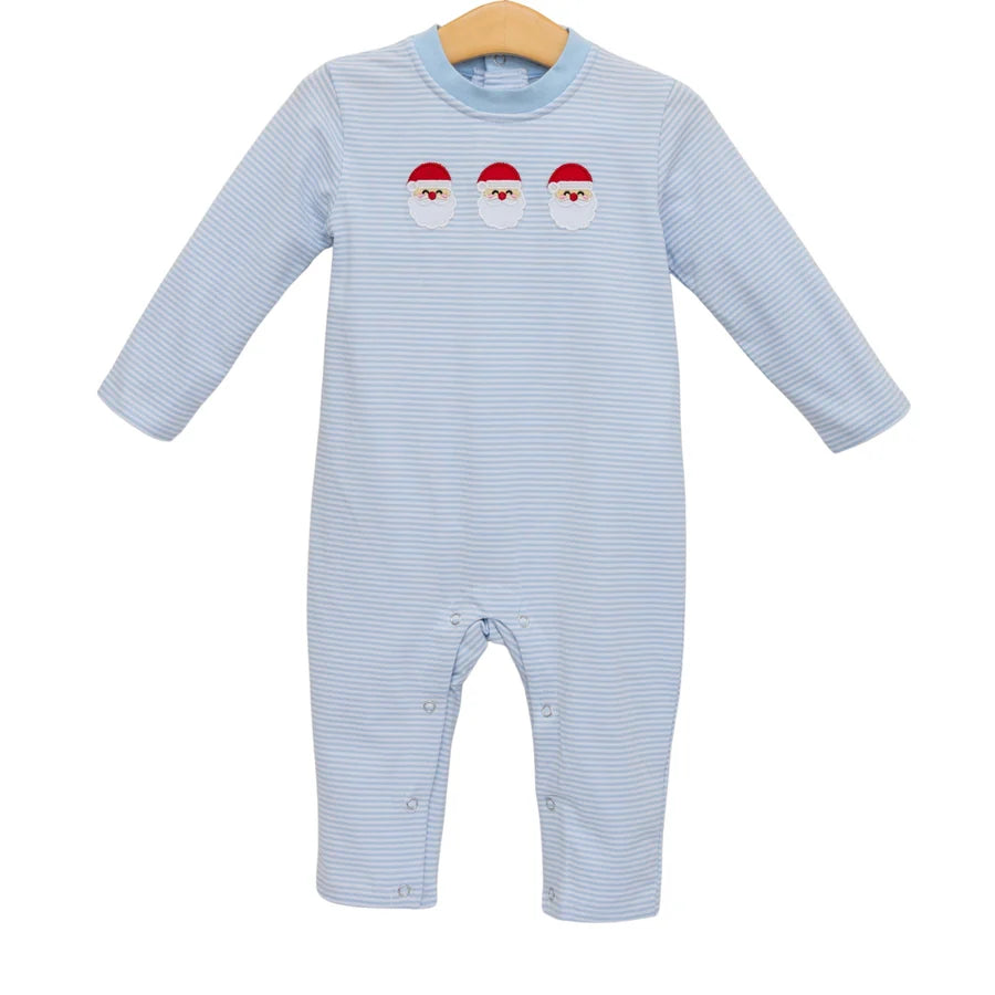 Trotter Street Kids Infant Boys Santa Trio Romper - Blue