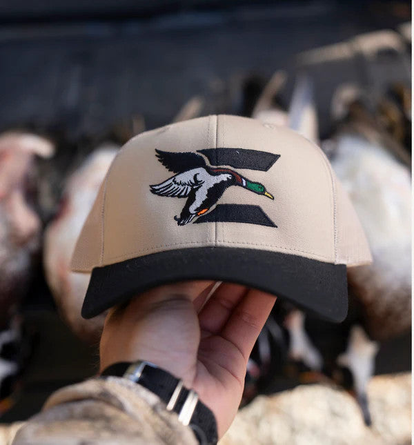 East Coast Waterfowl 2.0 Mallard Logo Hat - Khaki/Black Bill